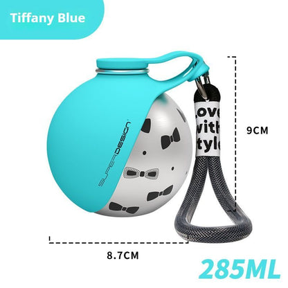 Blue Floral Print Xiaoman Portable Pet Water Bottle V1221-BLUE-FLORAL-PRINT-XIAOMAN-PORTABLE-PET-WATER-BOTTLE