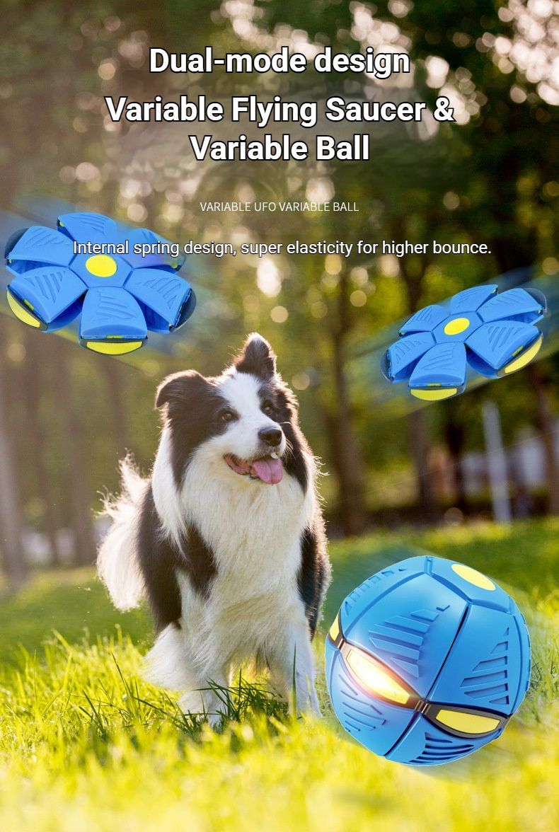 TransformingFlyingSaucerBall-Blue(ThreeLights) V1221-BLUETHREE-LIGHTVERSION