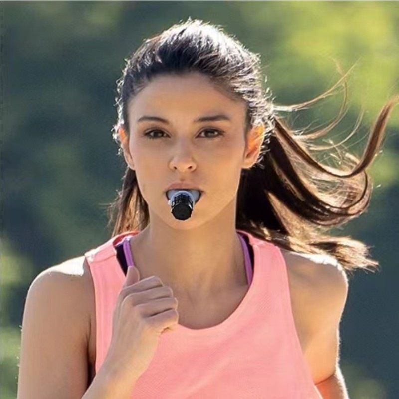 Black[PolkaDotAdjustableBlisterPack] V1221-BREATHINGTRAINER-BLACK-DOTADJUSTMENTMODELBLISTERPACKED