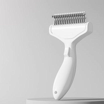 Cat hair comb-White V1221-CAT-HAIR-COMB-WHITE