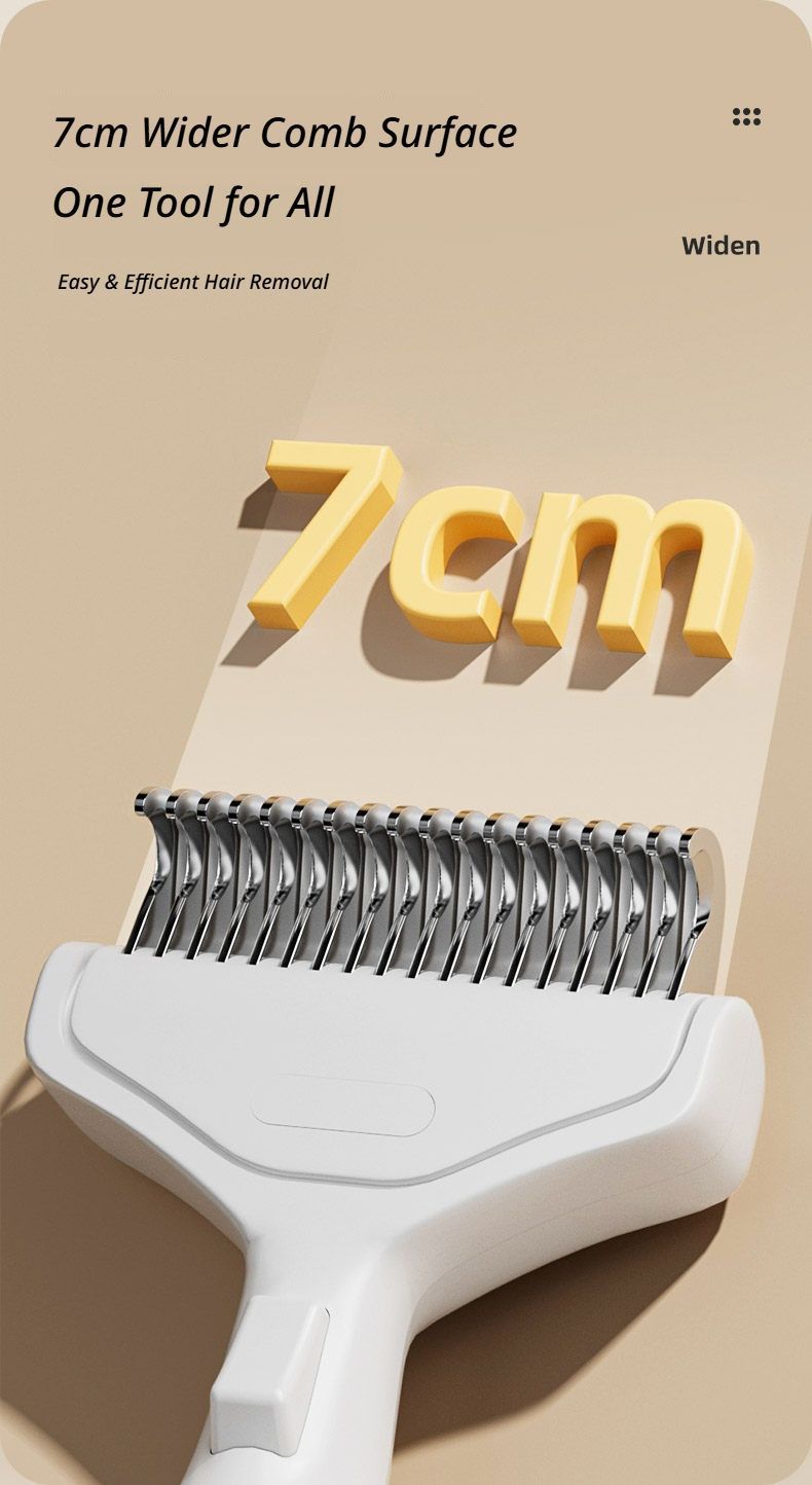 Cat hair comb-White V1221-CAT-HAIR-COMB-WHITE