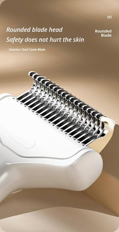 Cat hair comb-White V1221-CAT-HAIR-COMB-WHITE