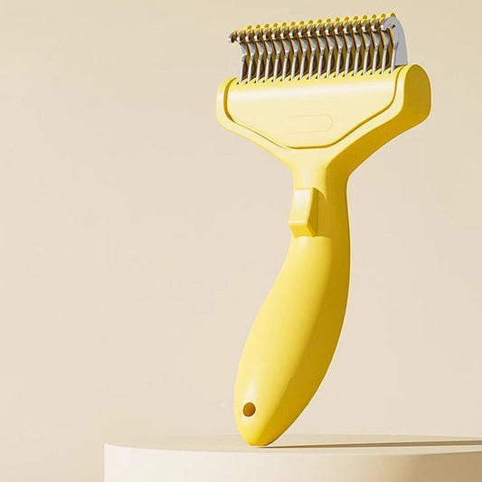 Cat hair comb-Yellow V1221-CAT-HAIR-COMB-YELLOW