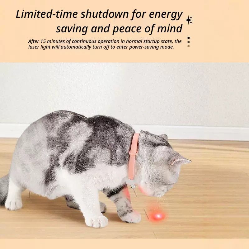 Laser cat teasing collar-Light green V1221-CAT-TEASING-COLLAR-LIGHTGREEN