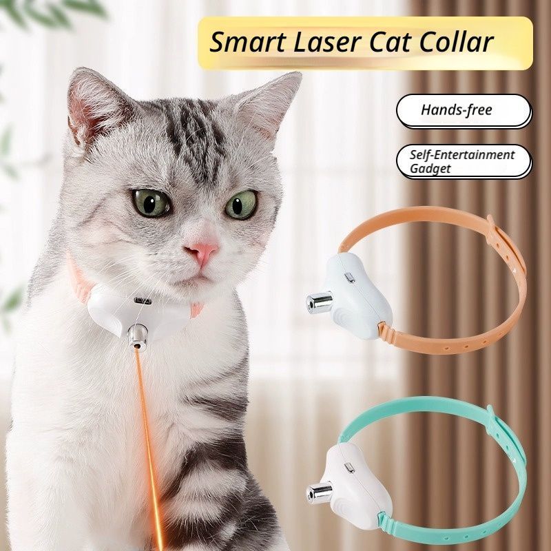 Laser cat teasing collar-Pink V1221-CAT-TEASING-COLLAR-PINK