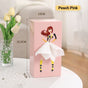Charming White Peach Pink Princess Tissue Box Holder V1221-CHARMING-WHITE-PEACH-PINK-PRINCESS-TISSUE-BOX-HOLDER