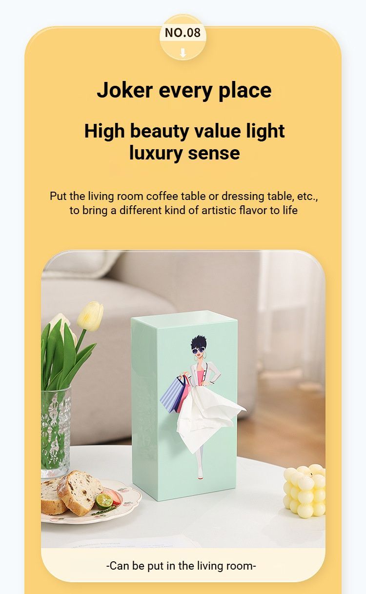 Charming White Peach Pink Princess Tissue Box Holder V1221-CHARMING-WHITE-PEACH-PINK-PRINCESS-TISSUE-BOX-HOLDER