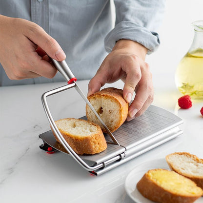 A stainless steel cheese slicer with scales-With scale V1221-CHEESE-SLICER-WITH-SCALE