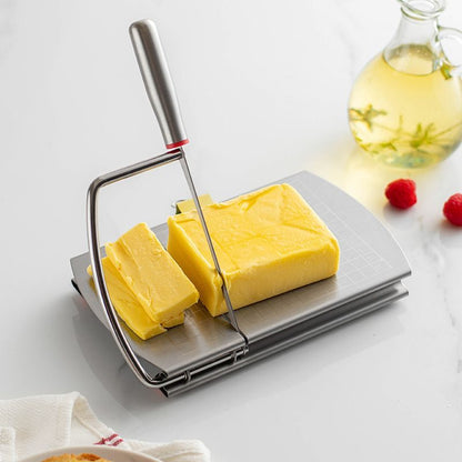 A stainless steel cheese slicer with scales-With scale V1221-CHEESE-SLICER-WITH-SCALE
