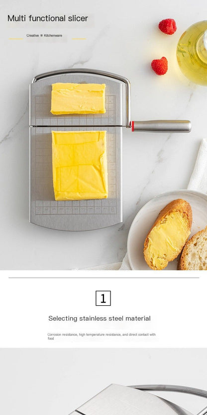 A stainless steel cheese slicer with scales-With scale V1221-CHEESE-SLICER-WITH-SCALE
