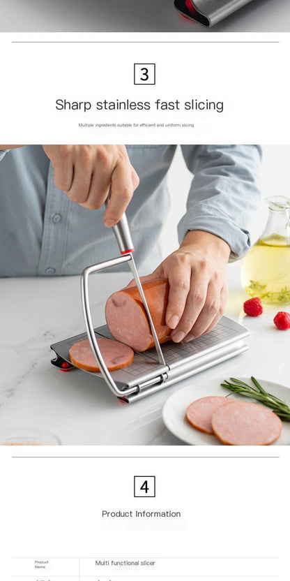 A stainless steel cheese slicer with scales-With scale V1221-CHEESE-SLICER-WITH-SCALE