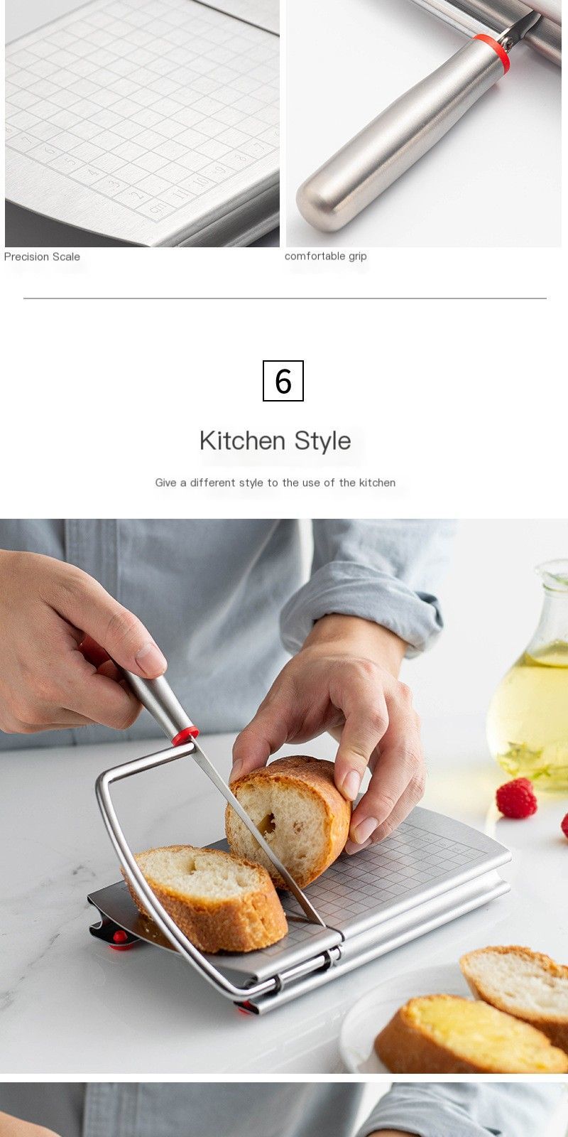 A stainless steel cheese slicer with scales-With scale V1221-CHEESE-SLICER-WITH-SCALE