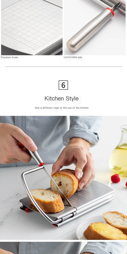 A stainless steel cheese slicer with scales-With scale V1221-CHEESE-SLICER-WITH-SCALE