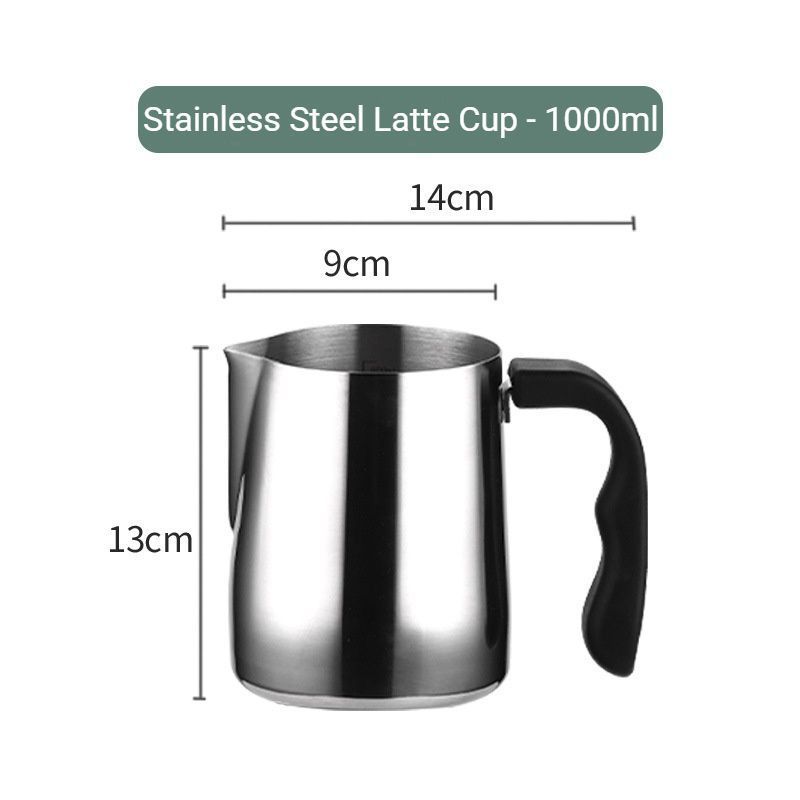 StainlessSteelCoffeeLatteArtCup1000ml-ModelA V1221-COFFEELATTEARTCUP1000ML-MODELA