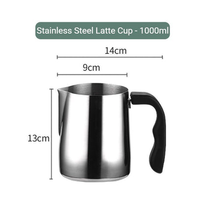 StainlessSteelCoffeeLatteArtCup1000ml-ModelA V1221-COFFEELATTEARTCUP1000ML-MODELA
