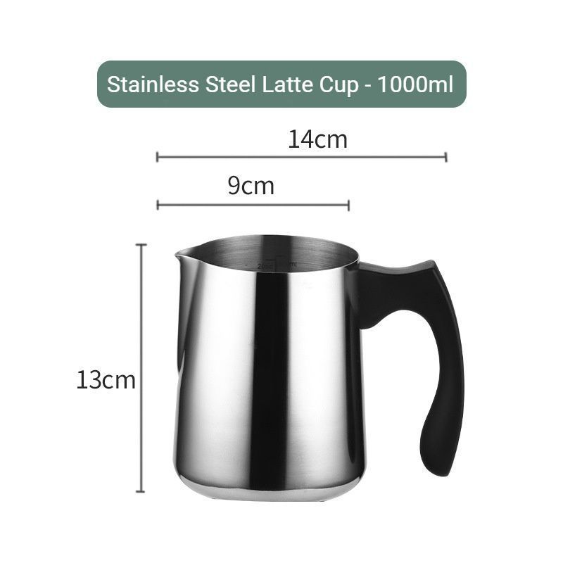 StainlessSteelCoffeeLatteArtCup1000ml-ModelB V1221-COFFEELATTEARTCUP1000ML-MODELB