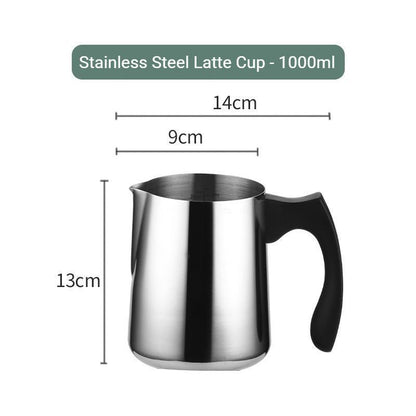 StainlessSteelCoffeeLatteArtCup1000ml-ModelB V1221-COFFEELATTEARTCUP1000ML-MODELB