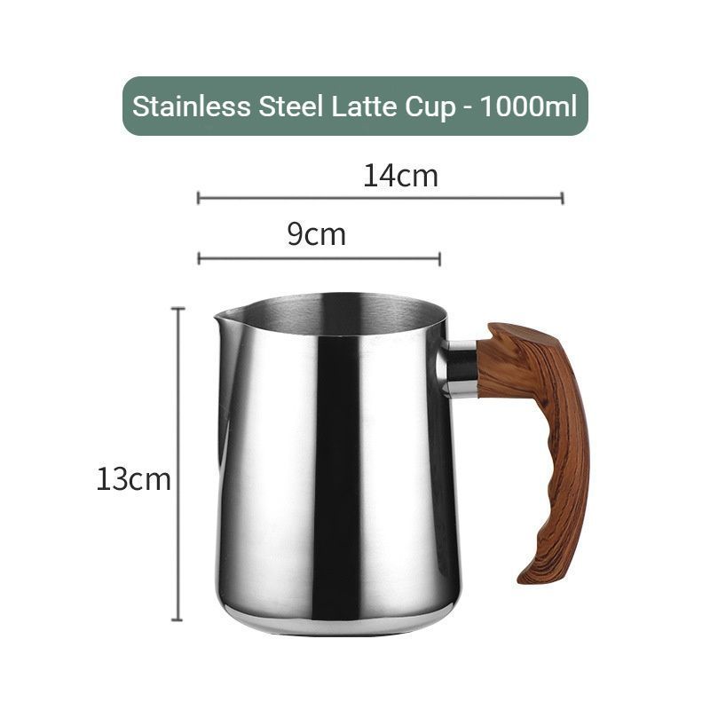 StainlessSteelCoffeeLatteArtCup1000ml-ModelC V1221-COFFEELATTEARTCUP1000ML-MODELC