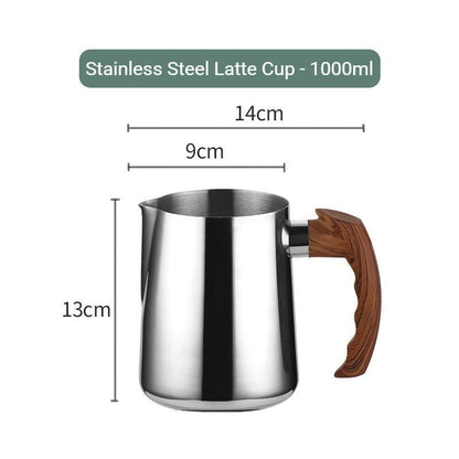 StainlessSteelCoffeeLatteArtCup1000ml-ModelC V1221-COFFEELATTEARTCUP1000ML-MODELC