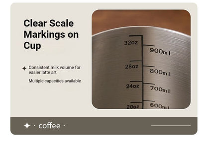 StainlessSteelCoffeeLatteArtCup1000ml-ModelC V1221-COFFEELATTEARTCUP1000ML-MODELC
