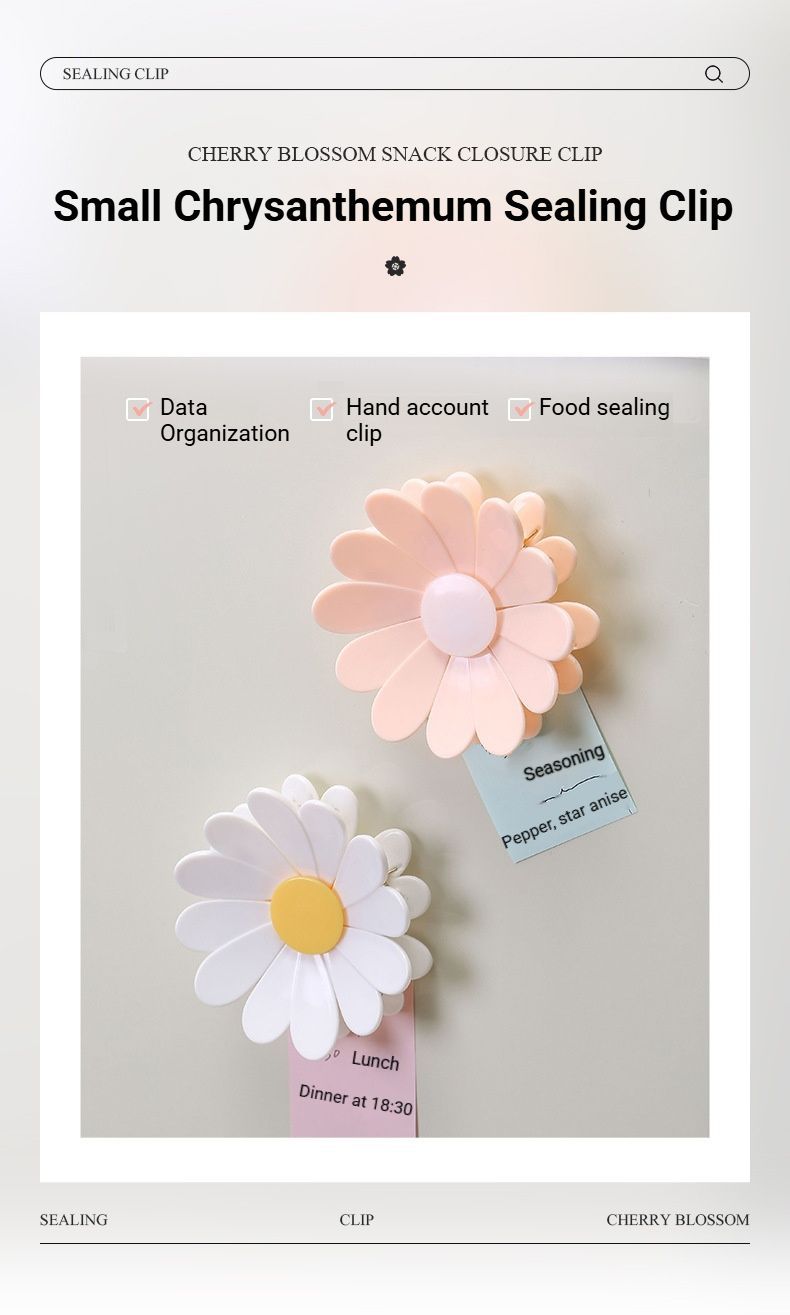 Daisy Sealing Clips Set Pink V1221-DAISY-SEALING-CLIPS-SET-PINK