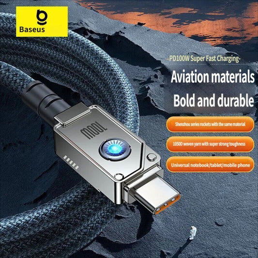 Fast charging data cable CtoC 100w 1m-Black V1221-DATA-CABLE-CTOC-100W-1M-BLACK