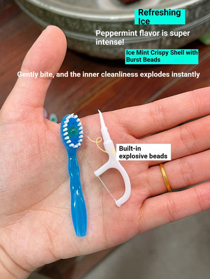 Disposable 3-in-1 Soft Toothbrush with Burst Bead V1221-DISPOSABLE-3-IN-1-SOFT-TOOTHBRUSH-WITH-BURST-BEAD