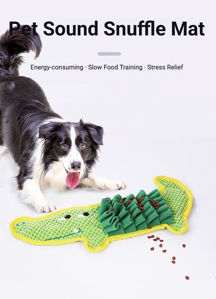 Dog Snuffle Mat for Foraging and Enrichment crocodile V1221-DOG-SNUFFLE-MAT-FOR-FORAGING-AND-ENRICHMENT-CROCODILE