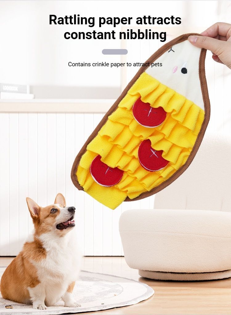 Dog Snuffle Mat for Foraging and Enrichment hamburger V1221-DOG-SNUFFLE-MAT-FOR-FORAGING-AND-ENRICHMENT-HAMBURGER