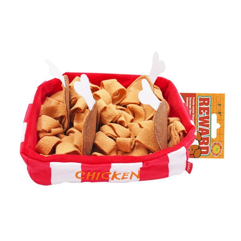 Dog Snuffle Mat for Foraging and Enrichment hamburger V1221-DOG-SNUFFLE-MAT-FOR-FORAGING-AND-ENRICHMENT-HAMBURGER