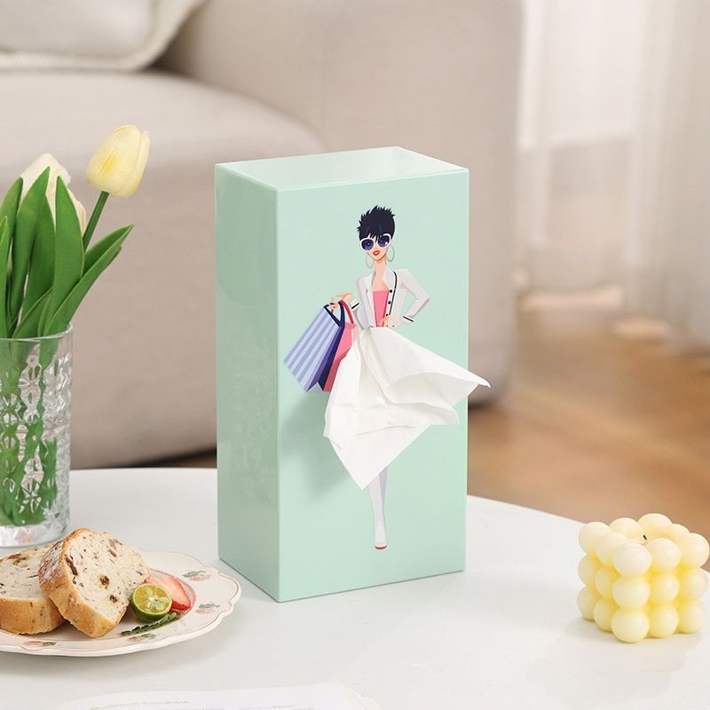 Dreamy Iris Blue Princess Tissue Box Holder V1221-DREAMY-IRIS-BLUE-PRINCESS-TISSUE-BOX-HOLDER