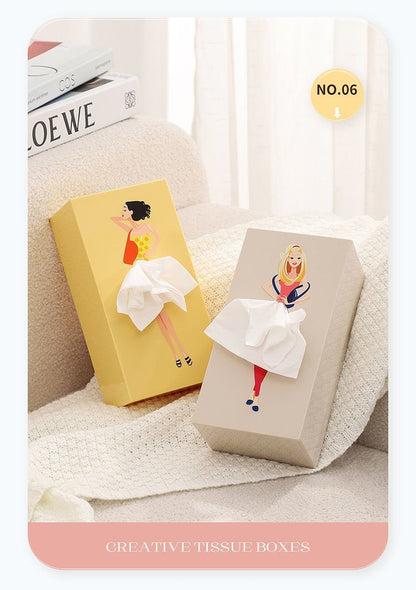 Dreamy Iris Blue Princess Tissue Box Holder V1221-DREAMY-IRIS-BLUE-PRINCESS-TISSUE-BOX-HOLDER