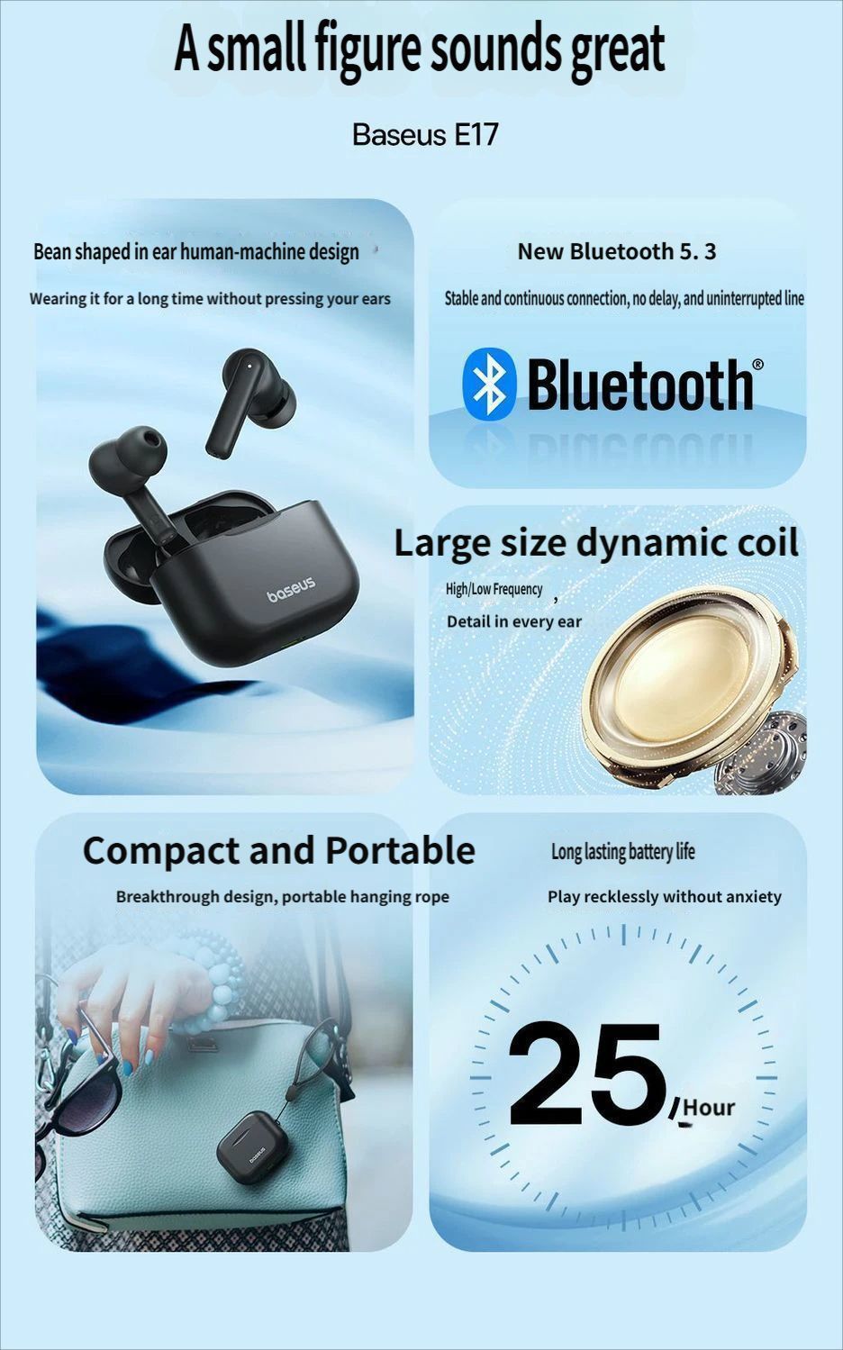 E17 Bluetooth headset-White V1221-E17-BLUETOOTH-HEADSET-WHITE