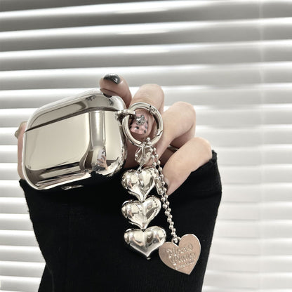 Electroplated 3D Heart + Bracelet Apple AirPods 1/2 V1221-ELECTROPLATED-3D-HEART-BRACELET-APPLE-AIRPODS-1-2