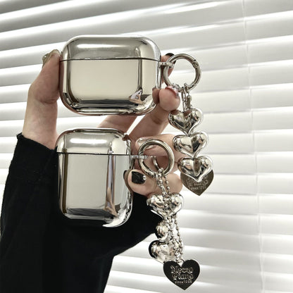 Electroplated 3D Heart + Bracelet Apple AirPods 4 V1221-ELECTROPLATED-3D-HEART-BRACELET-APPLE-AIRPODS-4