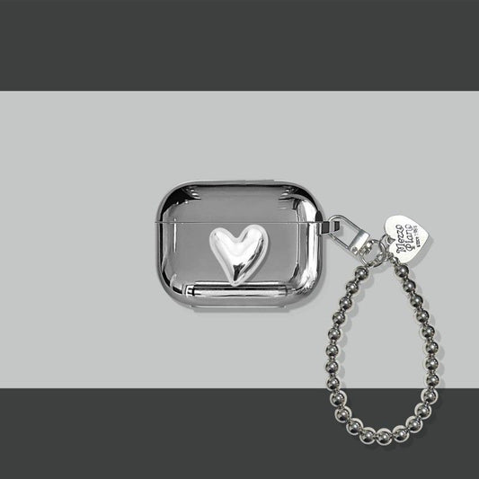 Electroplated 3D Heart + Bracelet Apple AirPods Pro V1221-ELECTROPLATED-3D-HEART-BRACELET-APPLE-AIRPODS-PRO