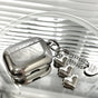 Electroplated solid color shell + 3 heart pendants AirPods Pro 2 V1221-ELECTROPLATED-SOLID-COLOR-SHELL-3-HEART-PENDANTS-AIRPODS-PRO-2