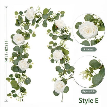 Eucalyptus with Flowers - 37 Heads-K V1221-EUCALYPTUS-WITH-FLOWERS-37HEADS-K
