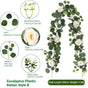Eucalyptus with Flowers -60Heads- A V1221-EUCALYPTUS-WITH-FLOWERS-60HEADS-A