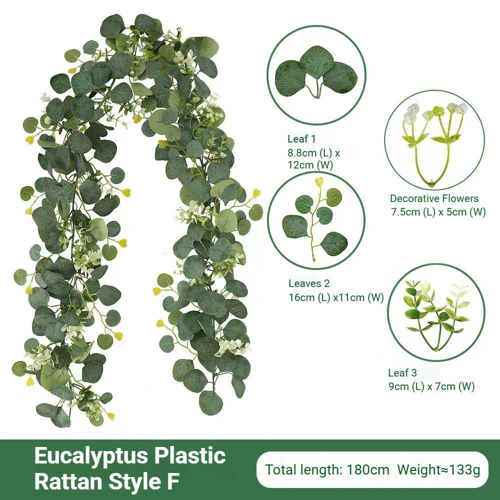 Eucalyptus with Flowers - 60 Heads-F V1221-EUCALYPTUS-WITH-FLOWERS-60HEADS-F