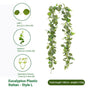 Eucalyptus with Flowers - 61 Heads-L V1221-EUCALYPTUS-WITH-FLOWERS-61HEADS-L