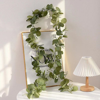Eucalyptus with Flowers - P V1221-EUCALYPTUS-WITH-FLOWERS-P