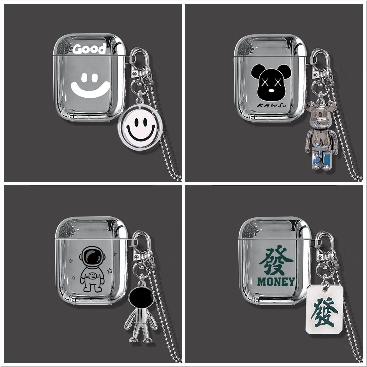 Facai AirPods 3 Case+Keyring+Necklace V1221-FACAI-AIRPODS-3-CASE-KEYRING-NECKLACE