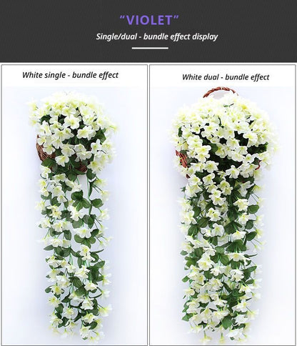 ArtificialFive-PetaledBlue-PurpleFlowers V1221-FIVE-PETALBLUE-PURPLE-1BUNCH