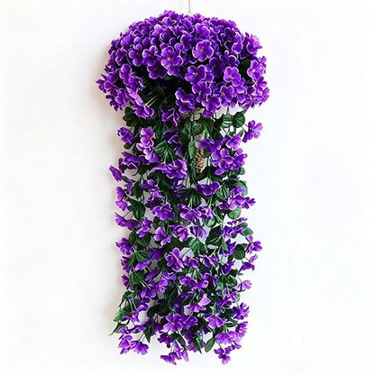 ArtificialFive-PetaledRed-PurpleFlowers V1221-FIVE-PETALRED-PURPLE-1BUNCH