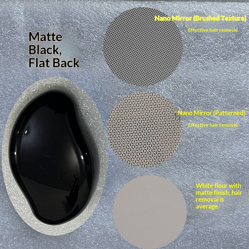 Flat-BackMatteBlack-FrostedFineGlass V1221-FLATBACKMATTEBLACK-FINESATIN