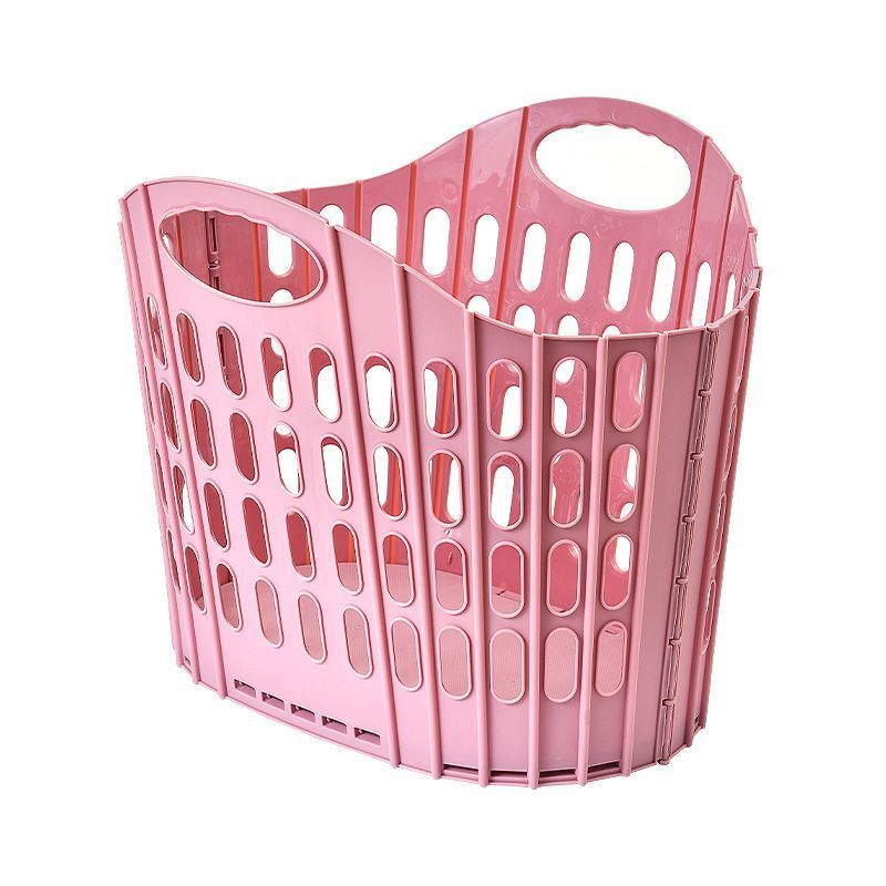 Fold the dirty clothes basket-large pink V1221-FOLD-THE-DIRTY-CLOTHES-BASKET-LARGE-PINK