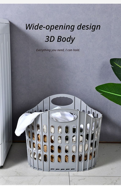 Fold the dirty clothes basket-large pink V1221-FOLD-THE-DIRTY-CLOTHES-BASKET-LARGE-PINK