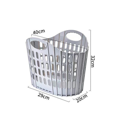 Fold the dirty clothes basket-small gray V1221-FOLD-THE-DIRTY-CLOTHES-BASKET-SMALL-GRAY
