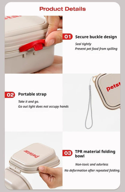 Foldable Outdoor Pet Bowl Light Brown V1221-FOLDABLE-OUTDOOR-PET-BOWL-LIGHT-BROWN